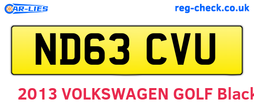ND63CVU are the vehicle registration plates.