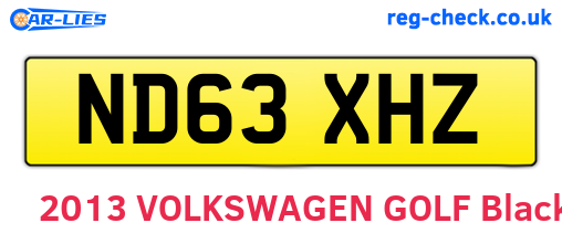 ND63XHZ are the vehicle registration plates.
