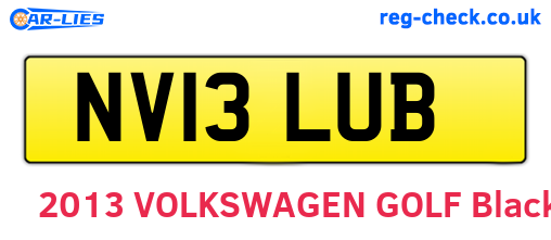 NV13LUB are the vehicle registration plates.
