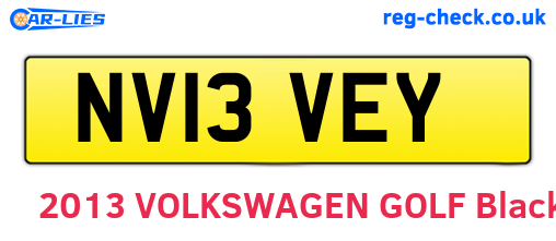 NV13VEY are the vehicle registration plates.