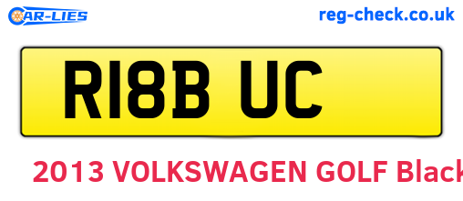 R18BUC are the vehicle registration plates.