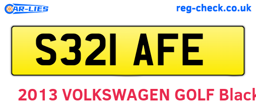 S321AFE are the vehicle registration plates.