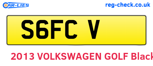S6FCV are the vehicle registration plates.