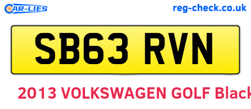 SB63RVN are the vehicle registration plates.