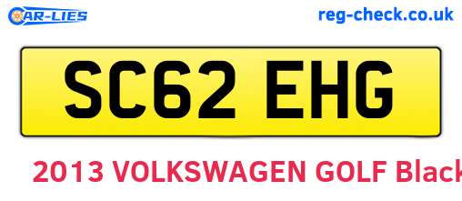 SC62EHG are the vehicle registration plates.
