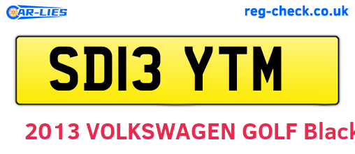 SD13YTM are the vehicle registration plates.