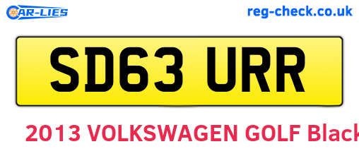 SD63URR are the vehicle registration plates.