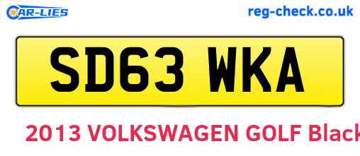 SD63WKA are the vehicle registration plates.