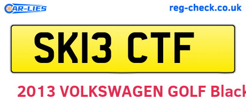 SK13CTF are the vehicle registration plates.