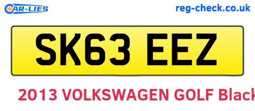 SK63EEZ are the vehicle registration plates.