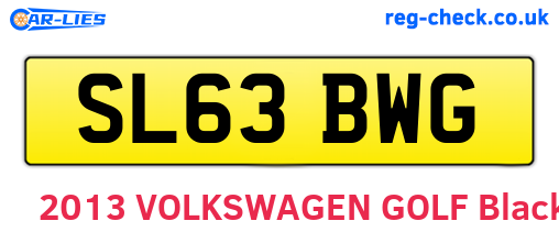 SL63BWG are the vehicle registration plates.