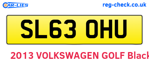 SL63OHU are the vehicle registration plates.