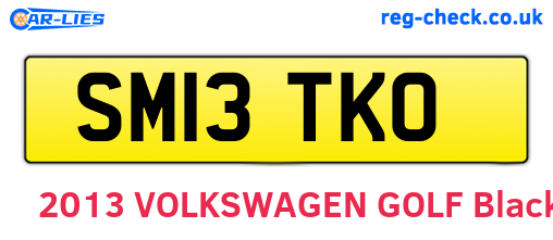 SM13TKO are the vehicle registration plates.