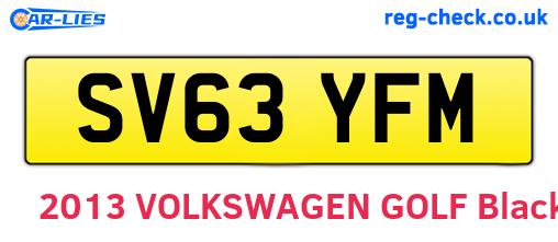 SV63YFM are the vehicle registration plates.