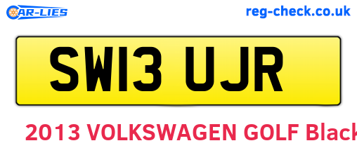 SW13UJR are the vehicle registration plates.