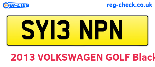 SY13NPN are the vehicle registration plates.