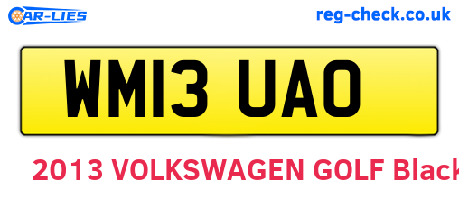 WM13UAO are the vehicle registration plates.