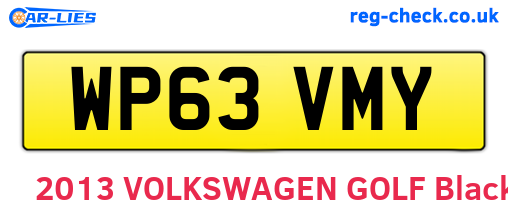 WP63VMY are the vehicle registration plates.