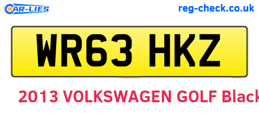 WR63HKZ are the vehicle registration plates.