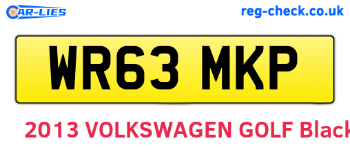 WR63MKP are the vehicle registration plates.