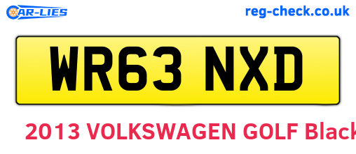 WR63NXD are the vehicle registration plates.