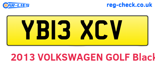 YB13XCV are the vehicle registration plates.