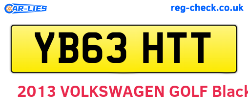 YB63HTT are the vehicle registration plates.