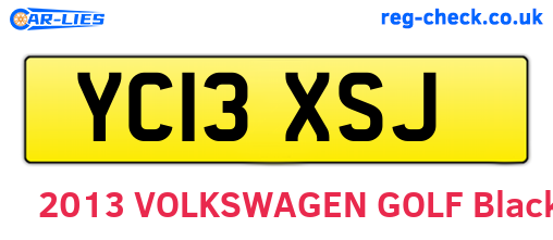 YC13XSJ are the vehicle registration plates.