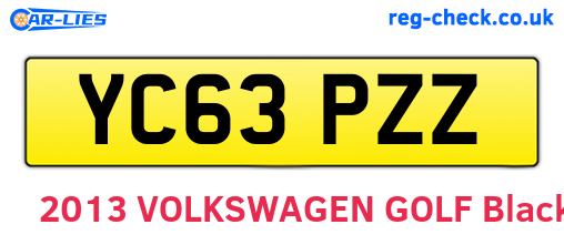 YC63PZZ are the vehicle registration plates.