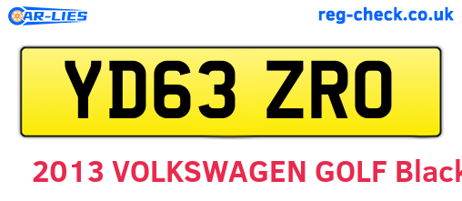 YD63ZRO are the vehicle registration plates.