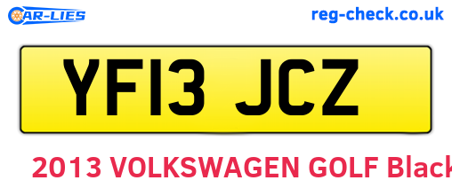 YF13JCZ are the vehicle registration plates.