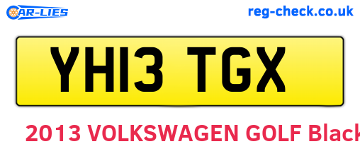 YH13TGX are the vehicle registration plates.