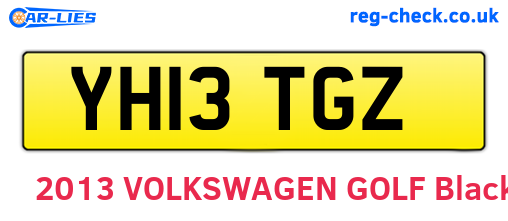 YH13TGZ are the vehicle registration plates.