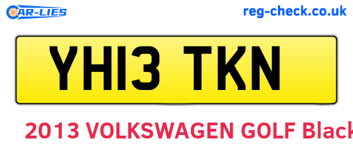 YH13TKN are the vehicle registration plates.