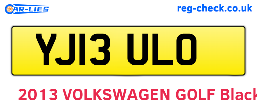 YJ13ULO are the vehicle registration plates.