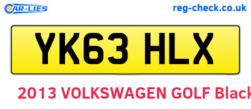 YK63HLX are the vehicle registration plates.