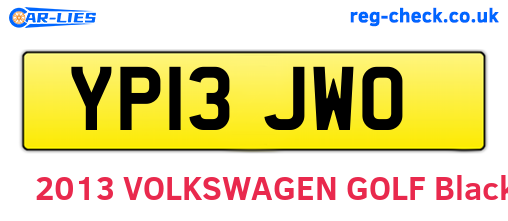 YP13JWO are the vehicle registration plates.