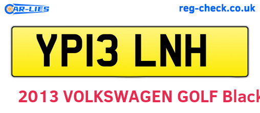 YP13LNH are the vehicle registration plates.