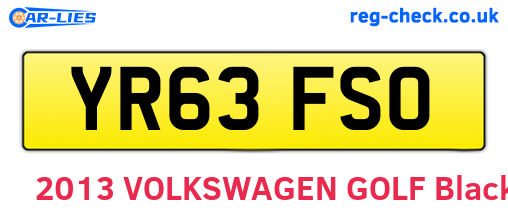 YR63FSO are the vehicle registration plates.