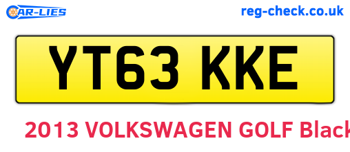 YT63KKE are the vehicle registration plates.