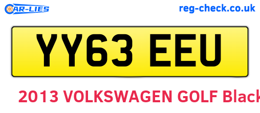 YY63EEU are the vehicle registration plates.
