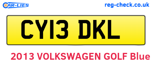 CY13DKL are the vehicle registration plates.
