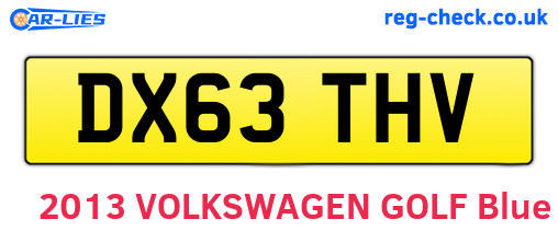 DX63THV are the vehicle registration plates.