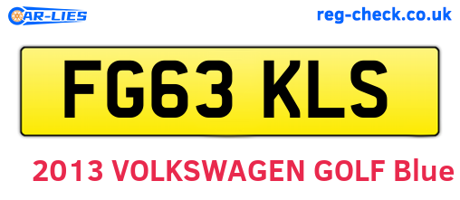 FG63KLS are the vehicle registration plates.