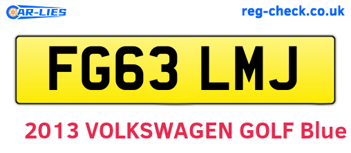 FG63LMJ are the vehicle registration plates.