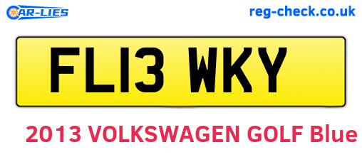 FL13WKY are the vehicle registration plates.