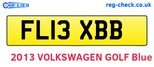 FL13XBB are the vehicle registration plates.