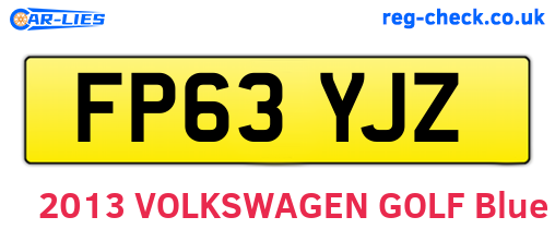 FP63YJZ are the vehicle registration plates.