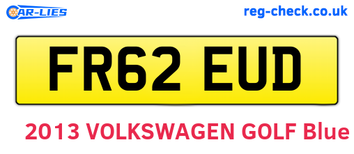 FR62EUD are the vehicle registration plates.
