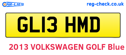 GL13HMD are the vehicle registration plates.